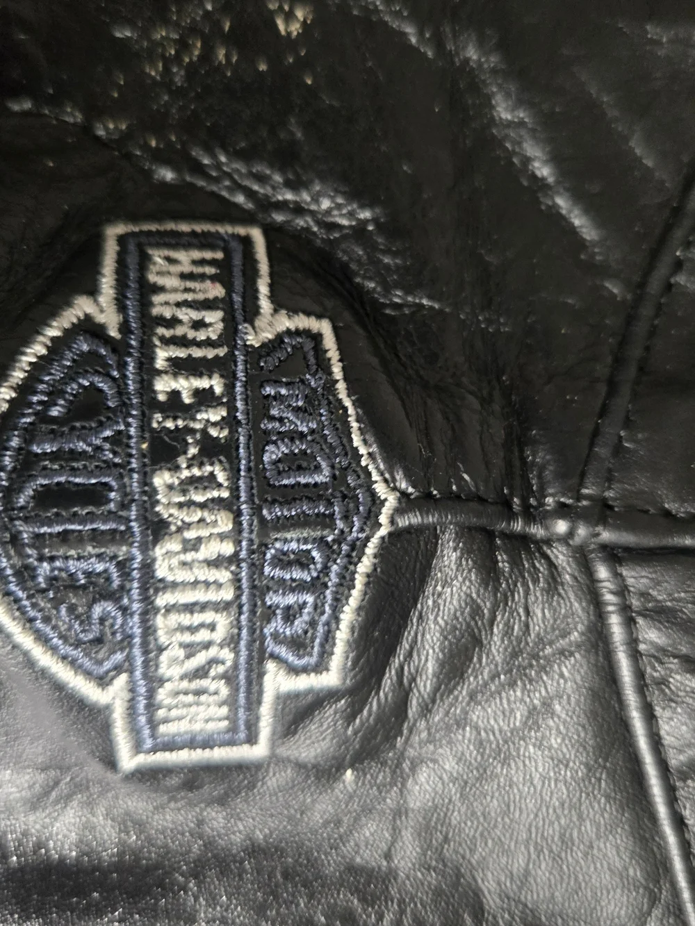 Harley-Davidson Black Leather Motorcycle Neck Gaitor Mask And Helmet